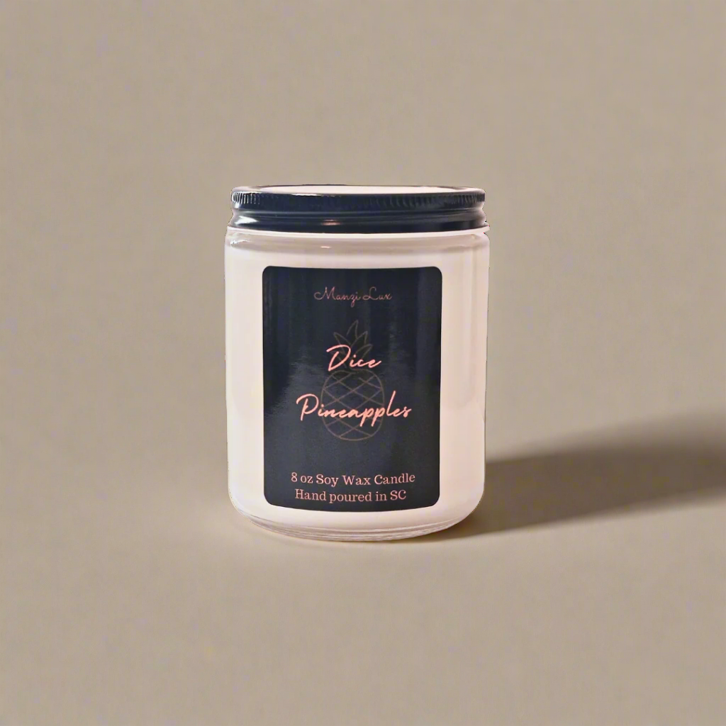 Dice Pineapples Coconut Soy Wax Candle