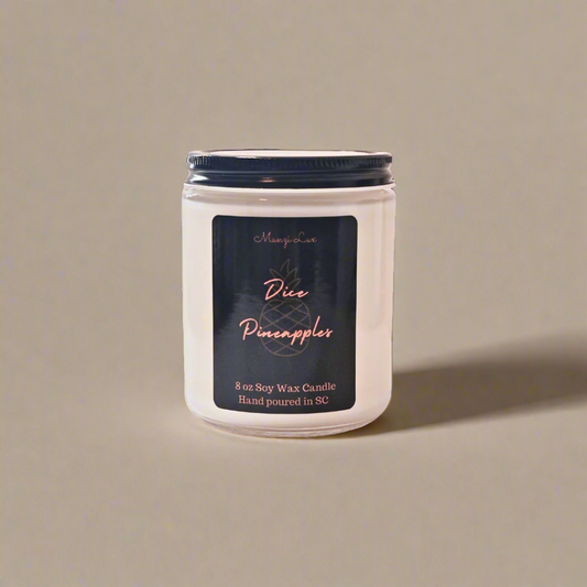 Dice Pineapples Coconut Soy Wax Candle
