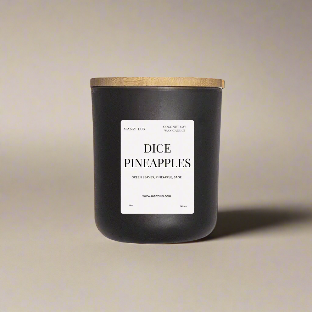 Dice Pineapples Coconut Soy Wax Candle